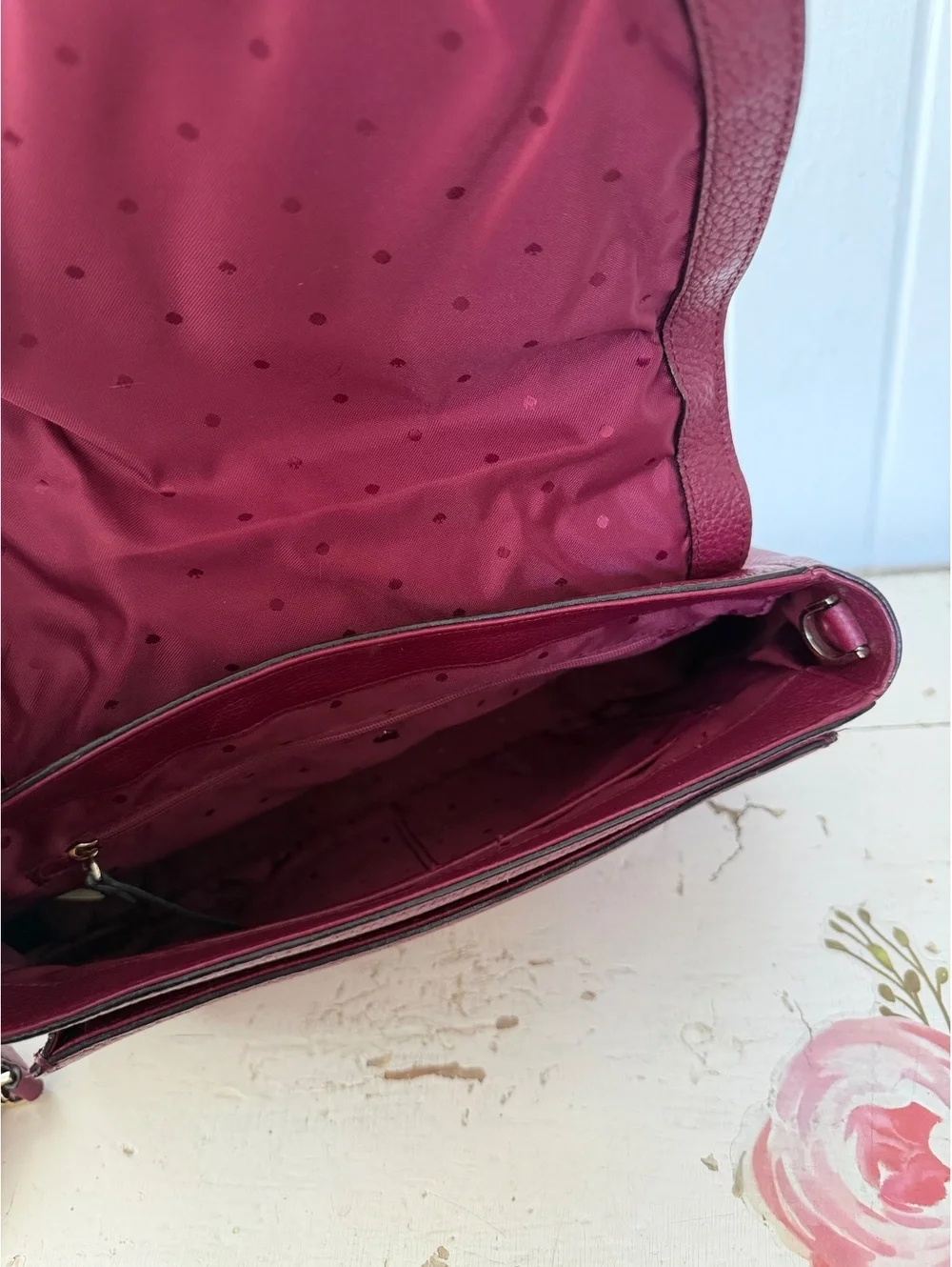 Kate Spade Burgundy Leather Handbag
